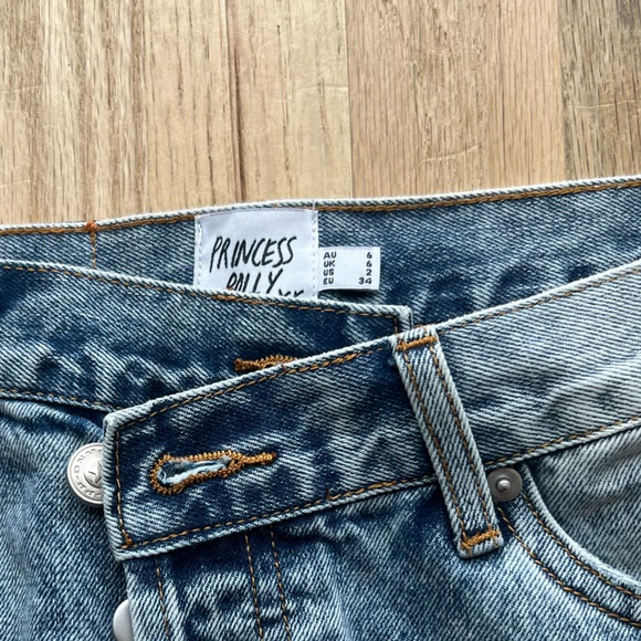 Princess Polly Holly Asymmetrical Straight Leg Jeans - Picture 4 of 6